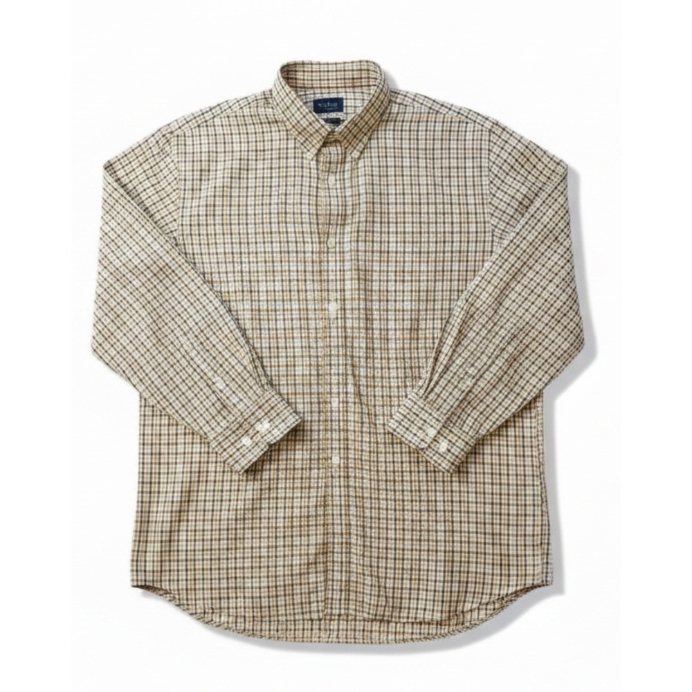 Jos A Bank Mens 3X Traditional Fit Plaid Button Down Shirt Big and Tall Office